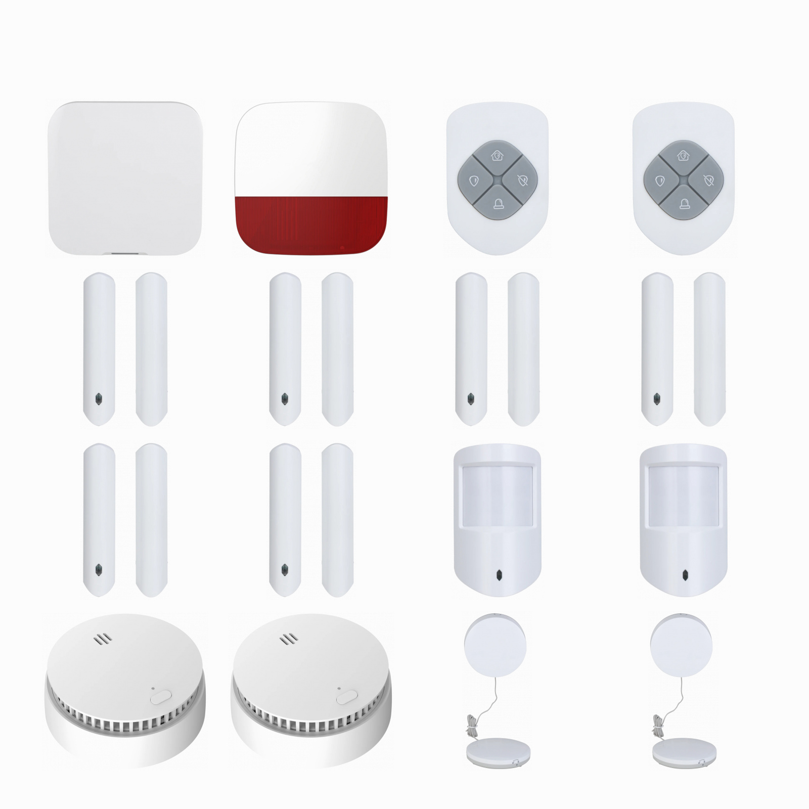 DEFENDEX Alarmset 4G/LTE – 6 Kontakte, 2 Bewegungsmelder, Rauch- und Wassermelder