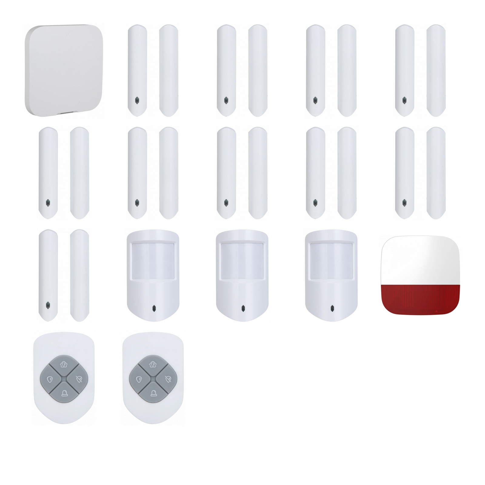 DEFENDEX Alarmset WLAN/LAN – 10 Kontakte, 3 Bewegungsmelder