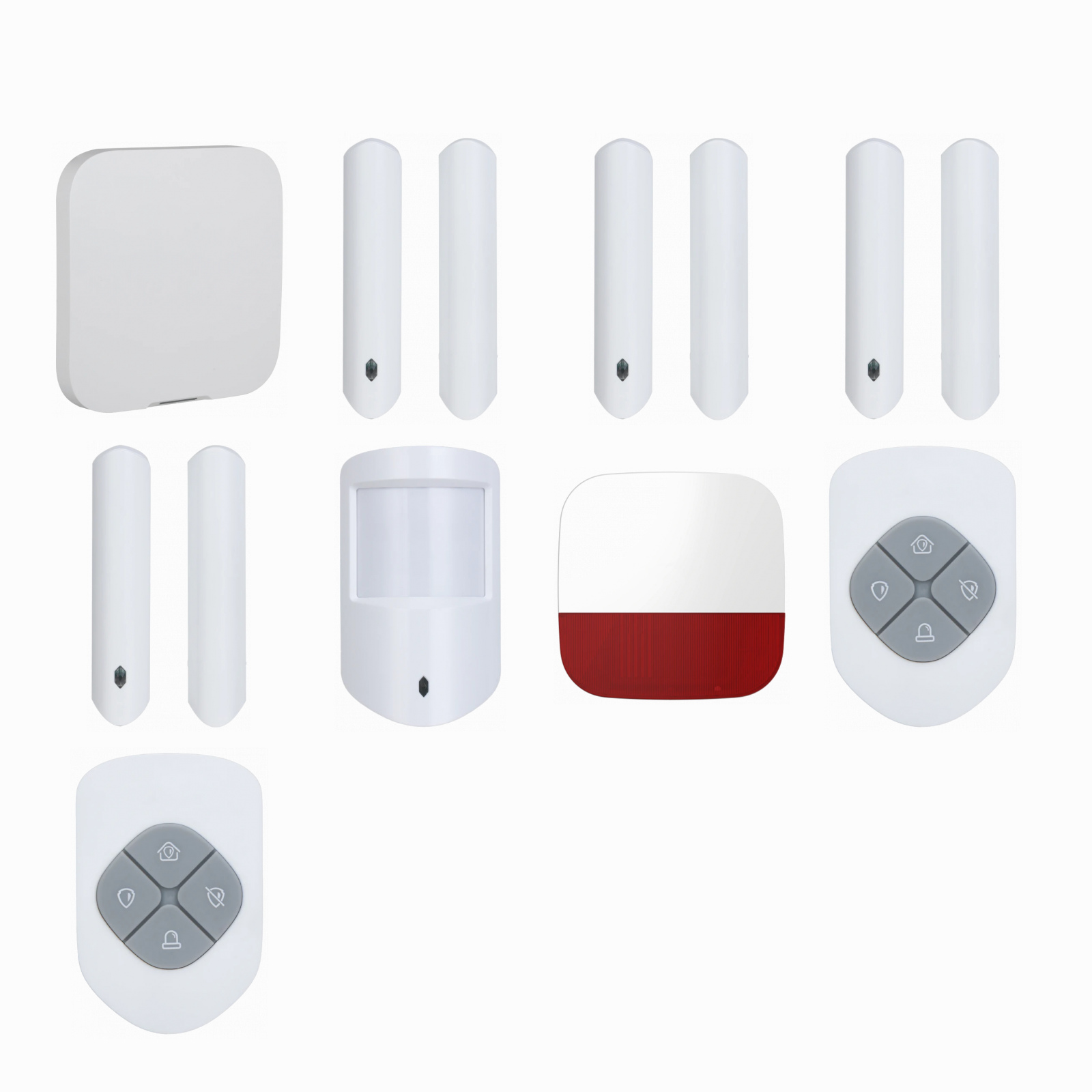 DEFENDEX Alarmset WLAN/LAN – 4 Kontakte, 1 Bewegungsmelder