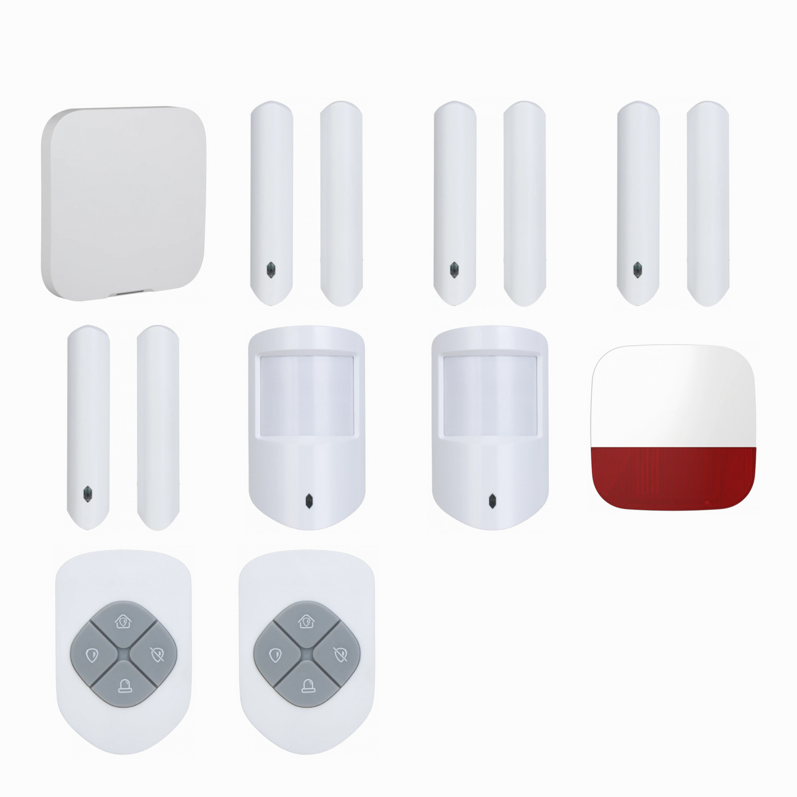 DEFENDEX Alarmset WLAN/LAN – 4 Kontakte, 2 Bewegungsmelder