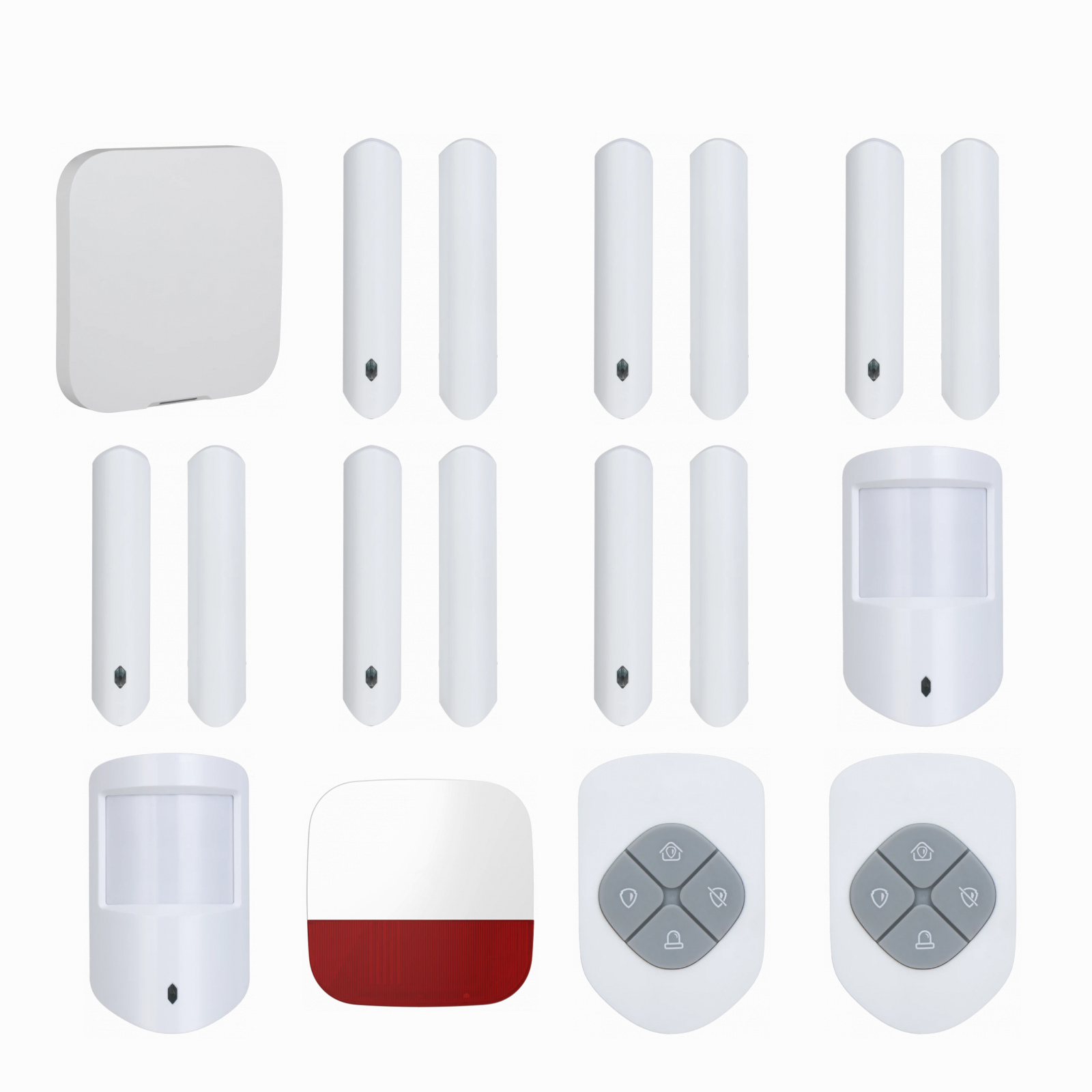 DEFENDEX Alarmset WLAN/LAN – 6 Kontakte, 2 Bewegungsmelder