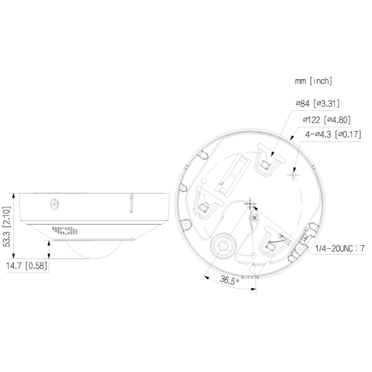 Defendex Fisheye IP Dome Kamera 6 MP