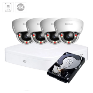 Defendex IP Dome Kamera Set 4x 8 MP Motorzoom