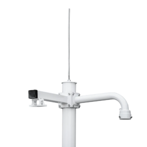 Kameramast 4,5 m | Zerlegbar | Professionelle Videoüberwachung | Weiß Hover Image
