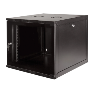 Defendex 19" Netzwerkschrank | 6HE | 540 × 550 mm | Wandmontage | Schwarz | Vormontiert Hover Image