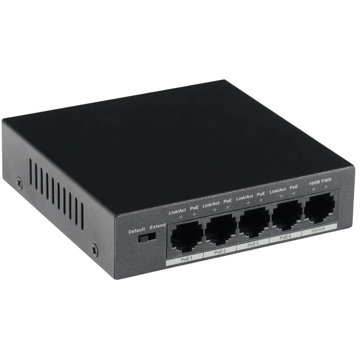 Defendex 4 Port PoE Switch 58W mit Gigabit Uplink