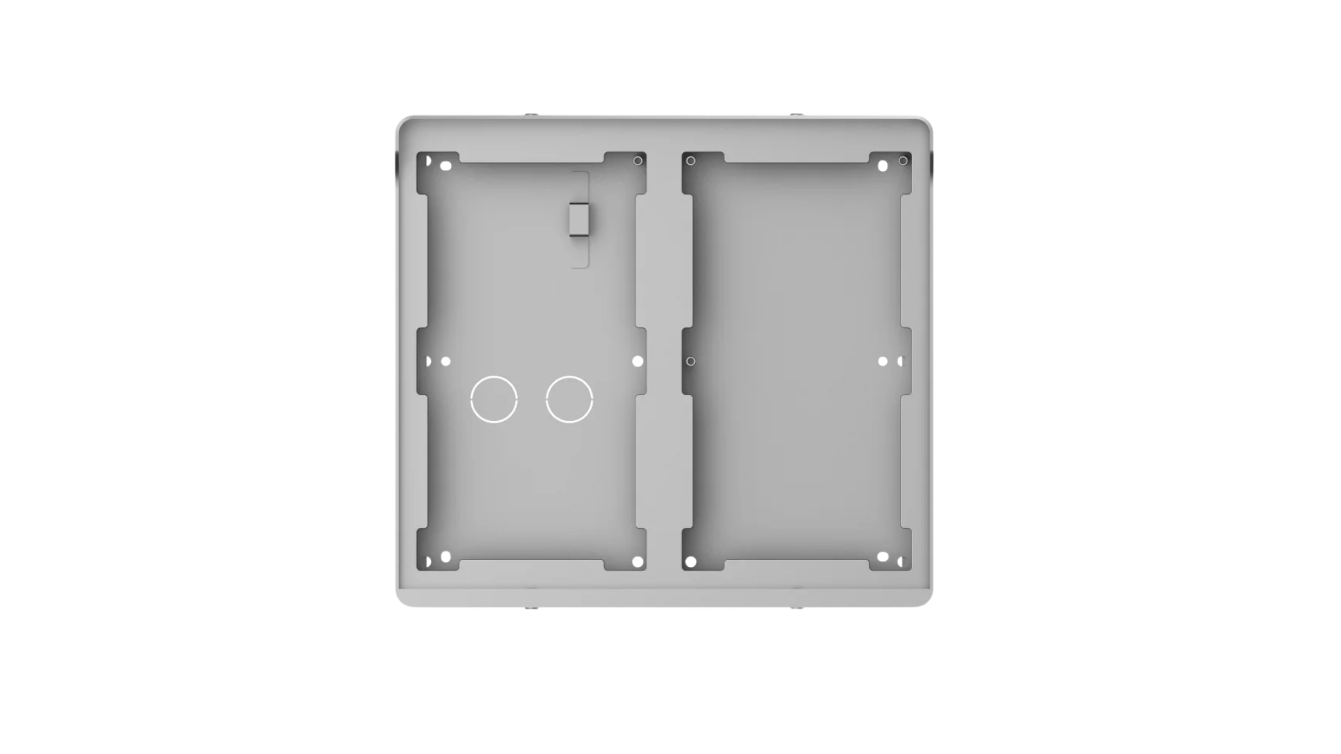Defendex Aufputz-Montagerahmen für vier Module in Silber