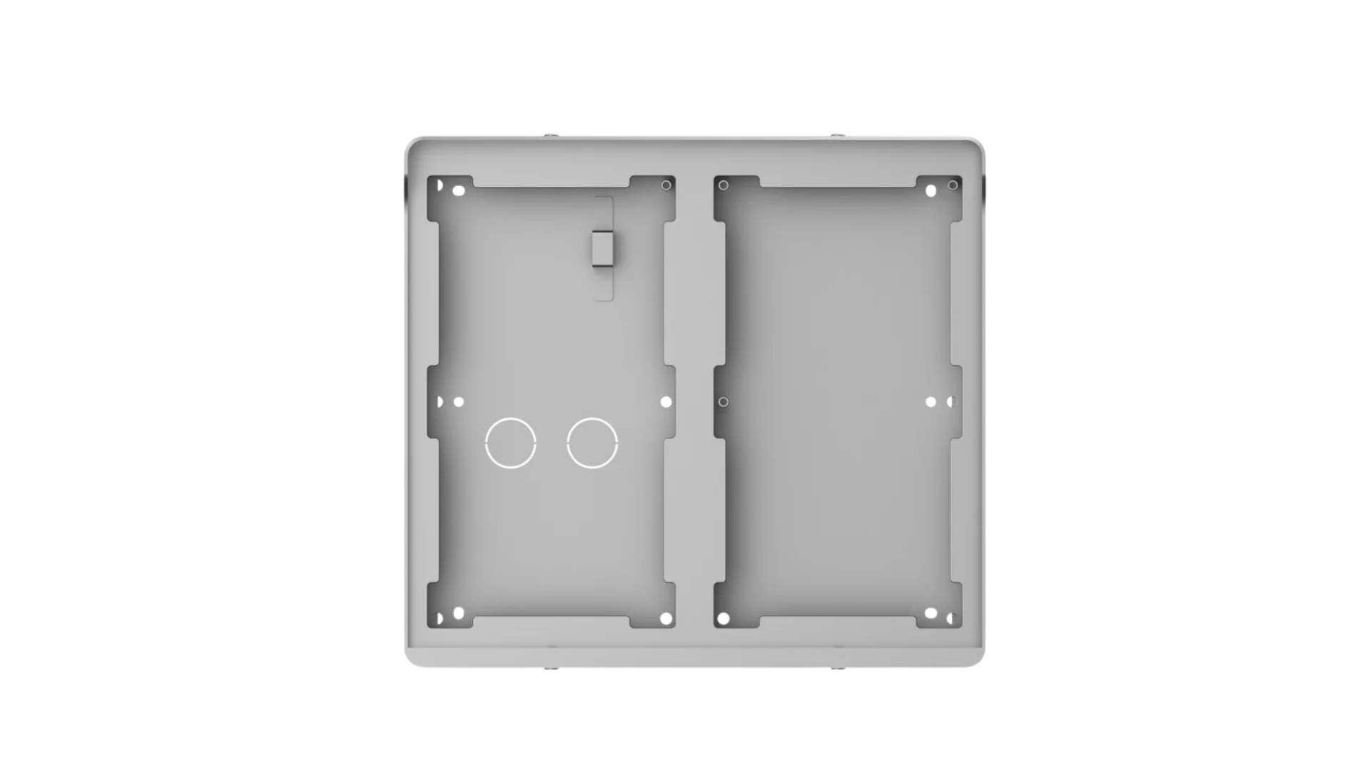 Defendex Aufputz-Montagerahmen für sechs Module in Silber