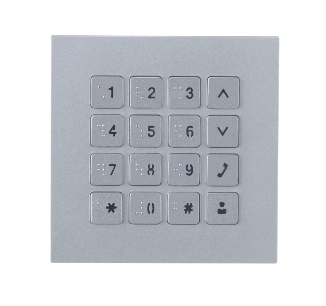 Defendex Code-Zutrittsmodul für IP Video-Türsprechanlage in Silber