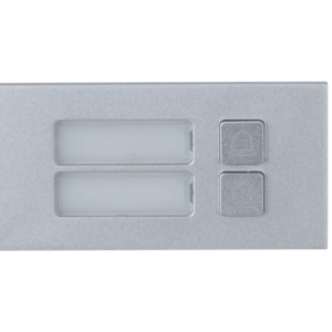 Defendex IP Video-Türsprechanlage 2 Klingeltaster Halbmodul in Silber