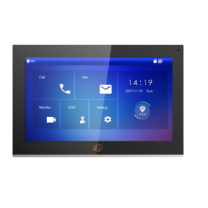 Defendex IP Video Türsprechanlage 10" Touchscreen Innenstation LCD Monitor in schwarz
