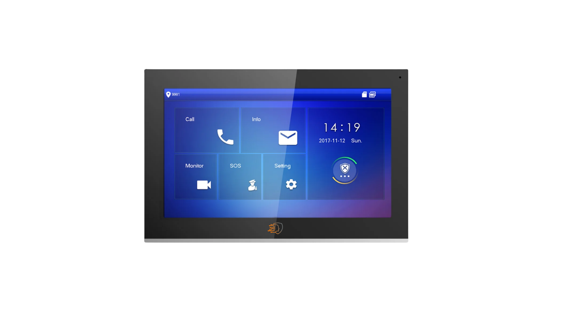 Defendex IP Video Türsprechanlage 10" Touchscreen Innenstation LCD Monitor in schwarz
