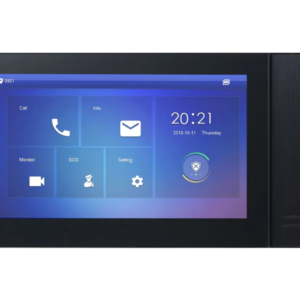 Defendex IP Video Türsprechanlage 7" LCD Touchscreen Monitor mit PoE in schwarz