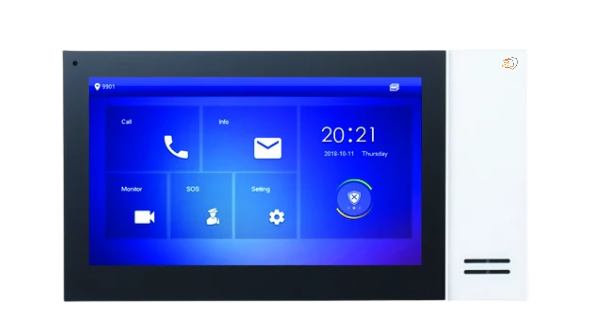 Defendex IP Video Türsprechanlage 7" LCD Touchscreen Monitor mit PoE in weiß
