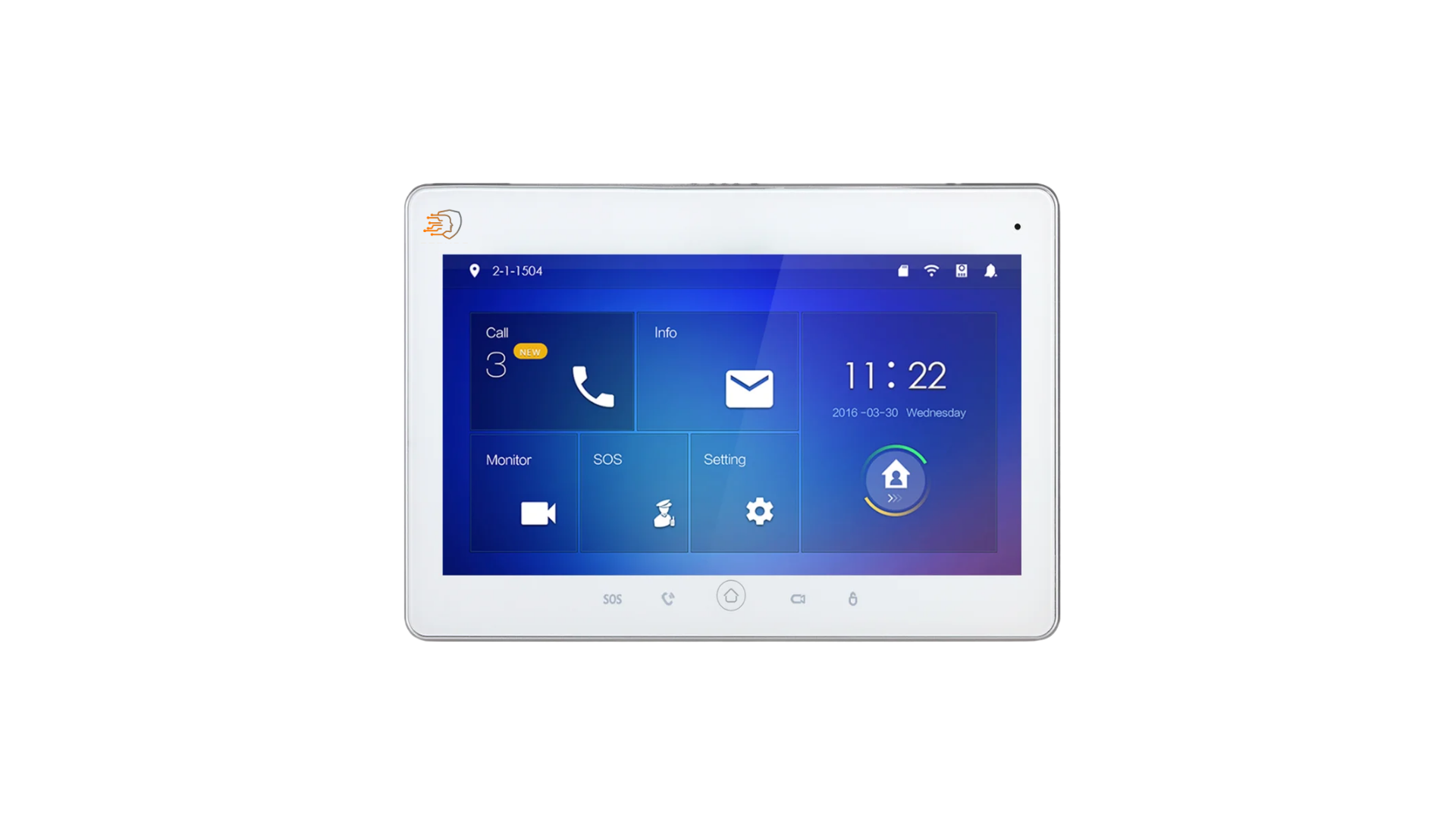 Defendex IP Video Türsprechanlage 7" LCD Touchscreen WLAN Monitor Innenstation