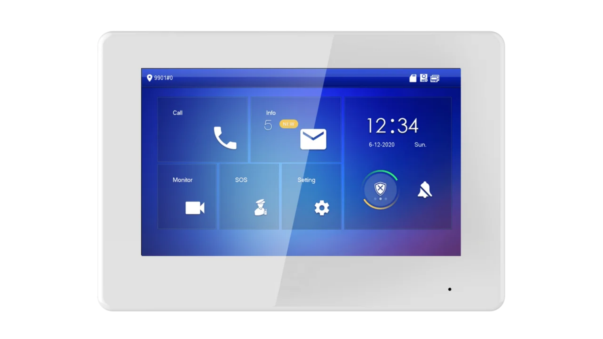 Defendex IP Video Türsprechanlage Innenstation 7 Zoll Weiß