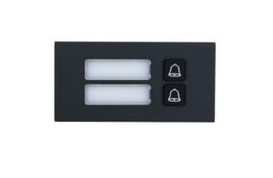 Defendex IP Video Türsprechanlage Klingeltaster-Modul | 2 Tasten | 2-Draht & Ethernet | Anthrazit