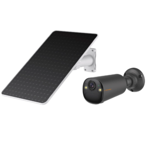 Defendex Wi-Protect IP 4G Kamera | 4 MP | SIM | Solarpanel | 2-Wege-Audio | Batterie | Alarm | WDR | App | Schwarz