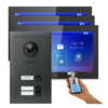 Defendex IP Video-Türsprechanlage für Dreifamilienhaus mit drei Monitoren
